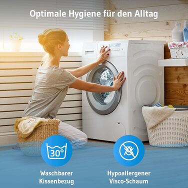 Ортопедична подушка ELORA, Memory Foam, 100% органічна бавовна, підтримка шиї, для тих, хто спить на боці та на спині, ергономічна подушка для шиї HWS, біла подушка ELORA