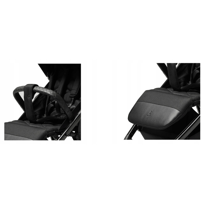 Дитячий візок-прогулянка 4BABY Xplode, чорний, алюмінієвий, з аксесуарами