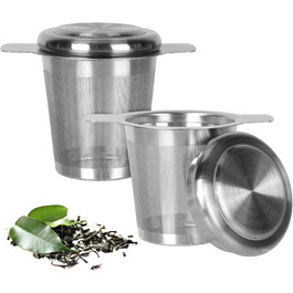 Ситечко для чаю, з нержавіючої сталі, для чаю, можна мити в посудомийній машині, 2 шт.