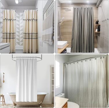 Набір з 12 металевих кріплень для душової завіси LIHAO, гачки для душу, 69x39 мм