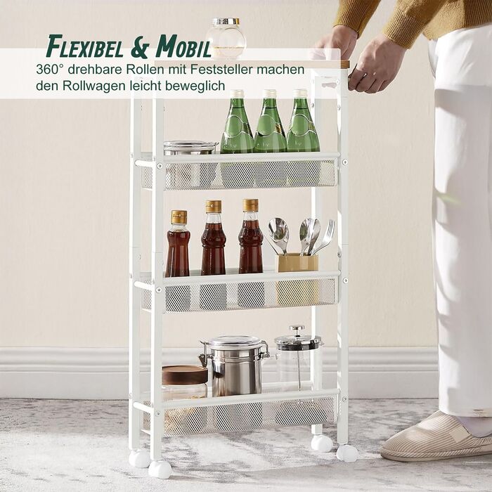 Органайзер Relaxdays для ванної кімнати з 4 ярусами