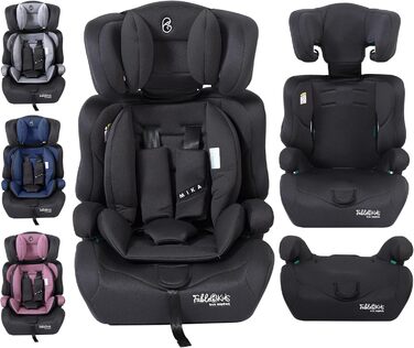Автокрісло Kinderautositz 9-36 кг, 3-точкова система безпеки, для дітей 15 місяців, чорний колір, регульована підголовник, ECE R129/03