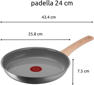 Сковорода Lagostina Vivissima 24 см з керамічним покриттям, з довгою ручкою, для всіх плит (індукція)