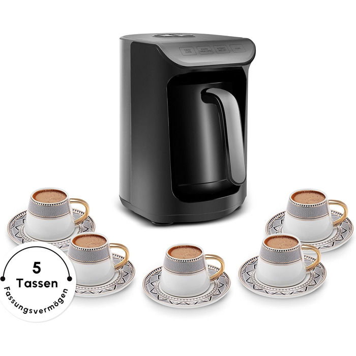 Кавомашина KARACA Hatır для приготування турецького кави з функцією обсмажування, 535W, сірий антрацит