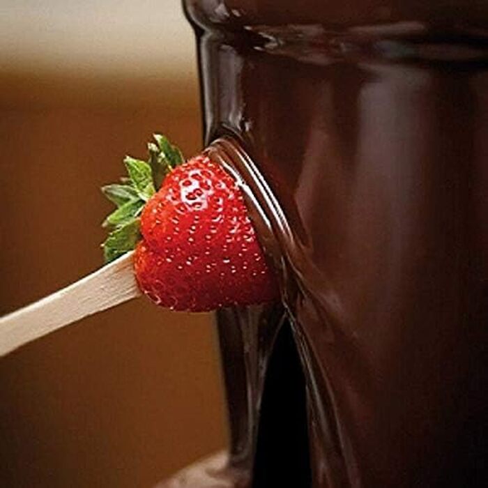 Шоколадний фонтан 14 см, 60 Вт, білий/сріблястий