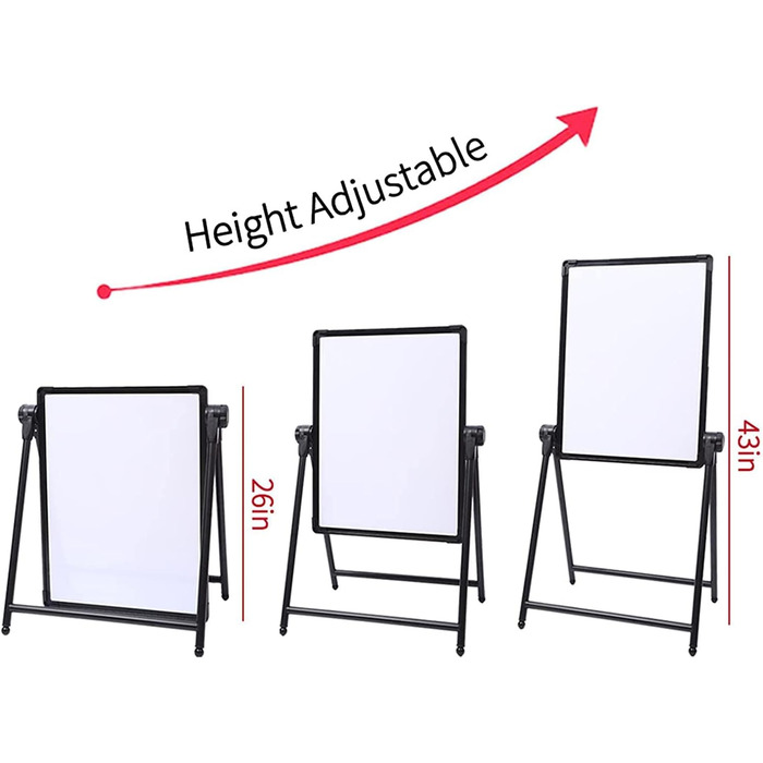 Дитяча мольберт Kinderstaffelei, двосторонній, складний, регульований по висоті, з місцем для зберігання, 360° обертання, мольберт та дошка для малювання з набором літер та цифр, для хлопчиків та дівчаток (Чорний)