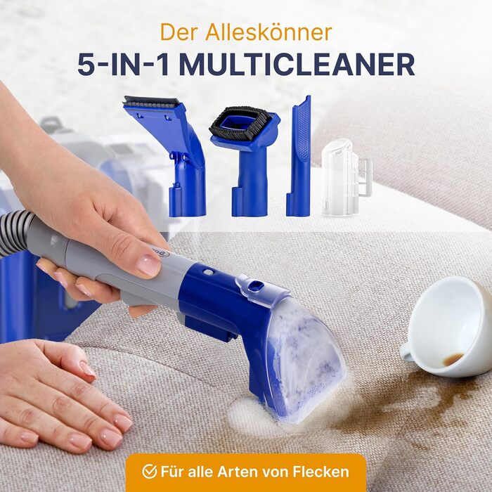 Многофункціональний пилосос MultiCleaner WS450 5-в-1 для килимів, меблів, авто та тварин. Потужний 450W, з аксесуарами, самоочищення