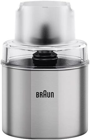Блендер Braun MultiQuick 7 MQ 7035X, 1000 Вт, з ActiveBlade, знімна нержавіюча насадка, 3 аксесуари, чорний + насадка для кави та спецій MQS 270 SI
