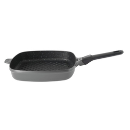 Сковорода-гриль з антипригарним покриттям BergHOFF STAY COOL, сірий, діам. 28 см, 3,2 л