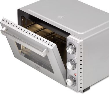 CASO TO 26 SilverStyle: Духовка конвекційна, 26 літрів, 70-230°C, нержавіюча сталь