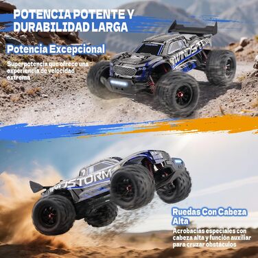 Радіокерований позашляховик 1:18 High-Speed 40 км/год RC Авто 2.4GHz 4WD для дітей та дорослих, з двома акумуляторами, фіолетовий