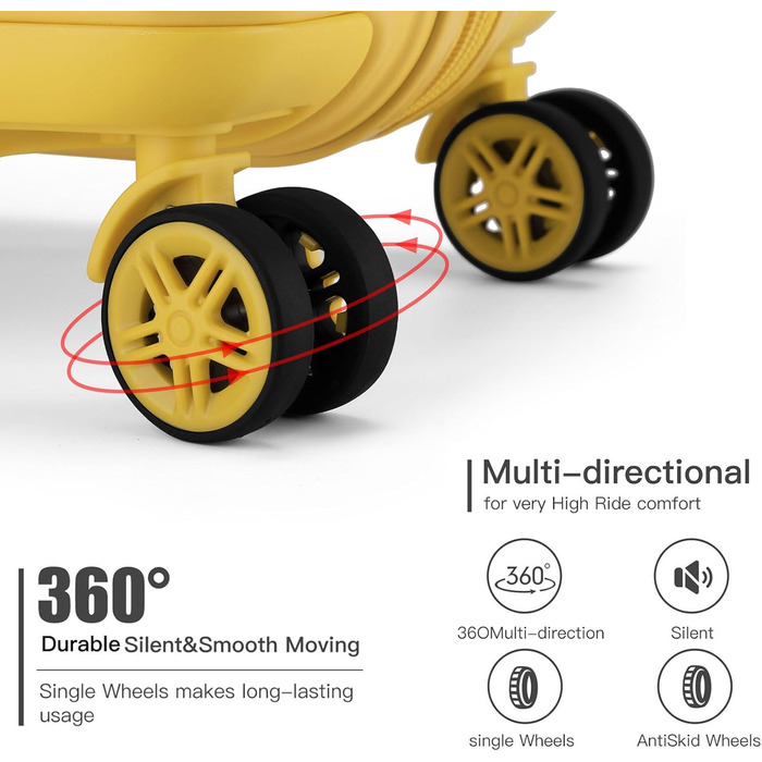 Набір валіз KONO 2 в 1: велика валіза 62 см + косметичка (білий)