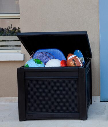 Скриня для зберігання Keter City Box 113л, деревоподібний дизайн, 55x44x57.8 см - для балкона та малих площ