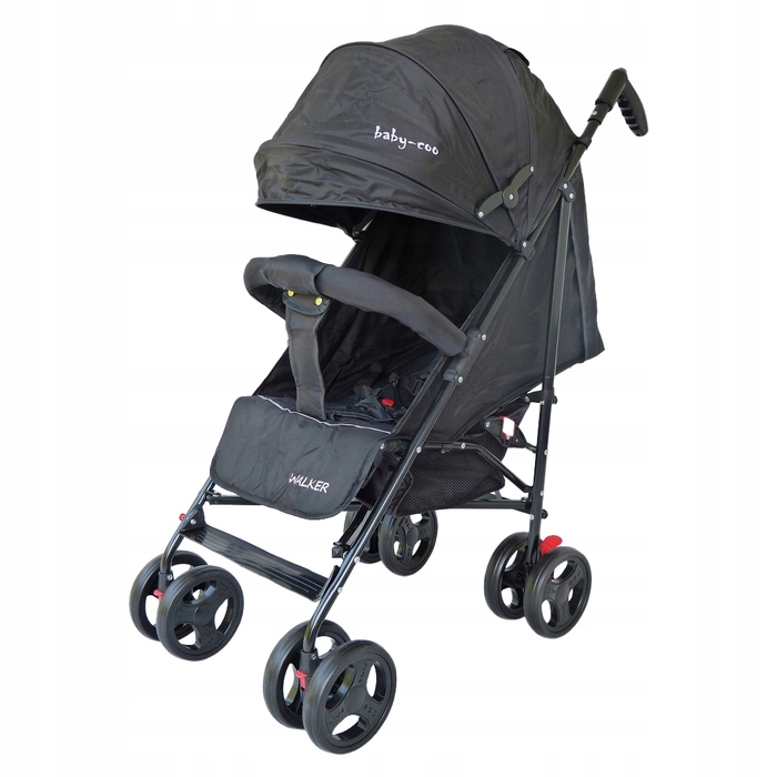 Дитячий прогулянковий візок-толкач Baby-Coo, чорно-сірий
