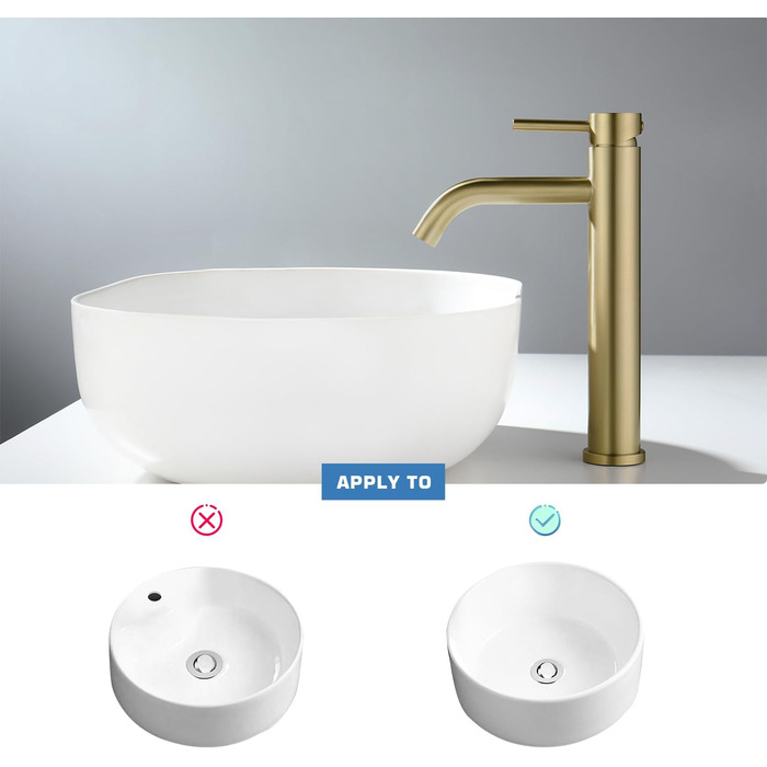 Змішувач для умивальника Decaura, хром, нержавіюча сталь, однорідний, висота виливу 250 мм, для накладних умивальників