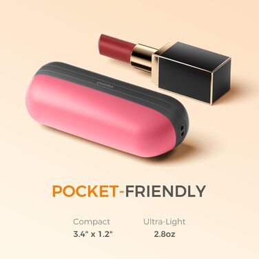 OCOOPA Грілки для рук UT2S Mini, 5200mAh, 2 шт. - Магнітні електричні грілки для рук, багаторазові, для кемпінгу та відпочинку на природі, подарунок для жінок та чоловіків (чорний рожевий)