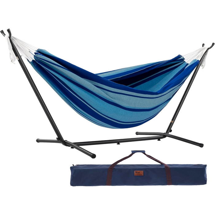 Двомісний бавовняний гамак Vivere з каркасом 250 см, Desert Moon (Island Breeze)