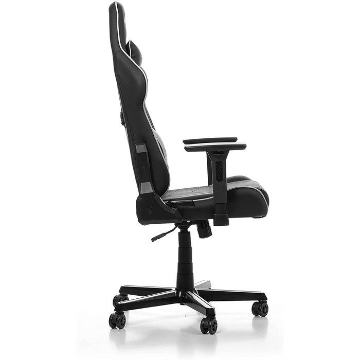 Ігрове крісло DXRacer Prince P08, штучна шкіра, чорно-сірий, до 185 см