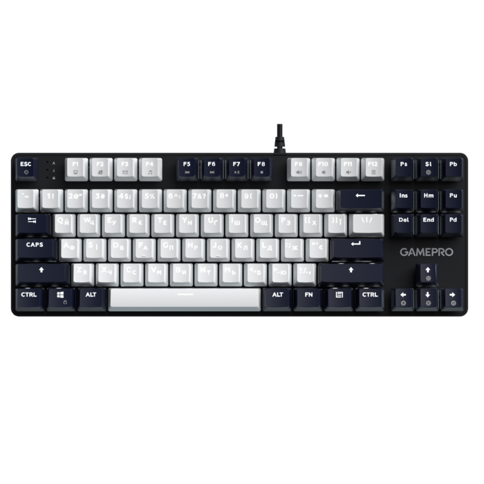 Дротова механічна клавіатура GamePro Genesis Metallic (MK110B) 87% Red switches