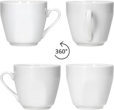 Чашки для еспресо MamboCat Lotta 6P. I білий порцеляновий набір I 6 шт. 80мл чашок та блюдець I шикарний посуд для дому, ресторану, готелю