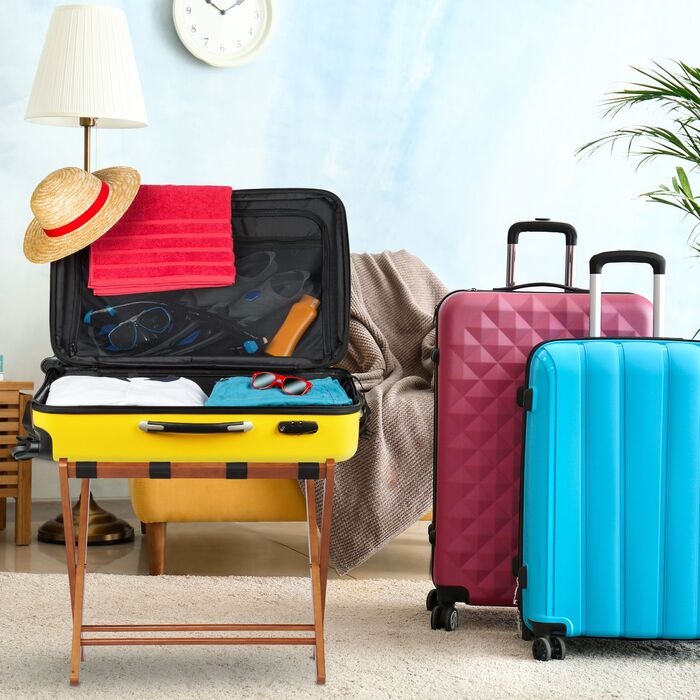 Підставка для валізи Relaxdays дерев'яна, складна