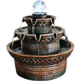 Настільний фонтан з кулею, що обертається на 360, зі світлодіодним підсвічуванням