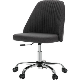 Офісний стілець Refined Living без підлокітників, комп'ютерний стілець на роликах, ергономічний, до 113 кг, темно-сірий