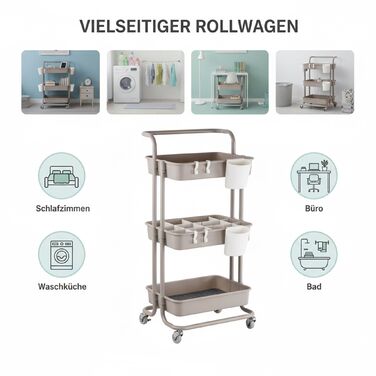 Трьох'ярусна візок Relaxdays