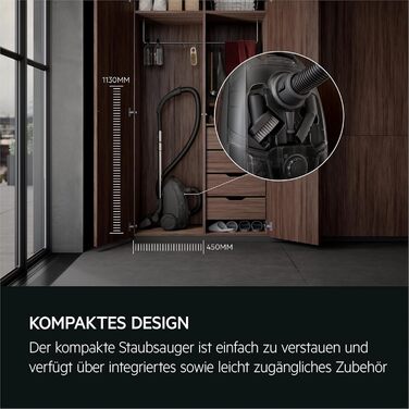 Пилсос AEG CLEAN 5000 з мішком, висока потужність всмоктування, корпус з переробленого пластику, насадка AllFloor з кріпленням, 2в1 багатофункціональна насадка, радіус дії 8,5м, миючий гігієнічний фільтр, колір блакитний