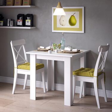 Стіл кухонний Vicco Karlos, 80x80 см, антрацит, колір білий