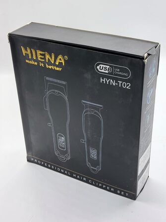 Набір тримерів HIENA PRO T-Blade, акумуляторна машинка для стрижки волосся зі світлодіодом, Bronze Dragon Vintage