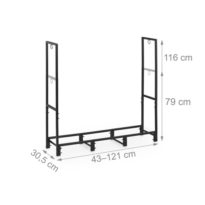 Relaxdays: Полиця для дров (для внутрішнього та зовнішнього використання)