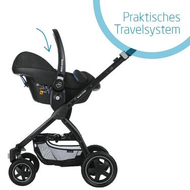 Дитяче автокрісло Maxi-Cosi Pebble Plus i-Size, автокрісло групи 0 для немовлят, в т.ч. редуктор сидіння, придатне для використання від народження до приблизно 12 місяців (0-12 кг / 45-75 см), Nomad Black