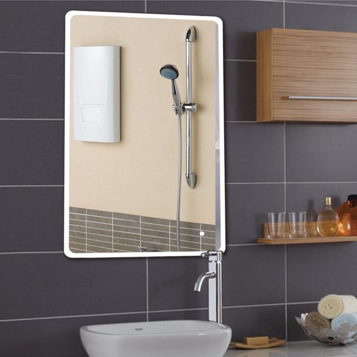 Дзеркало для ванної кімнати Kedia LED з підсвічуванням, 100x60 см та 120x70 см (білий)