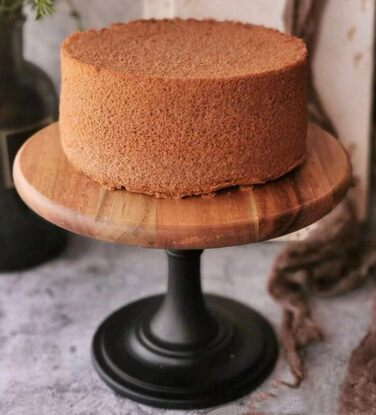 Підставка для торта Nuptio Rustikaler: дерев'яна, чорна, діаметром 25 см, для весілля, дня народження, дитячого свята