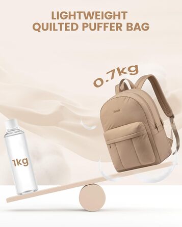 LOVEVOOK Рюкзак для жінок, середній, шкільний, для підлітків, елегантний, з відділенням для ноутбука, легкий, водонепроникний, для школи, університету, подорожей (Хакі, 17 дюймів)