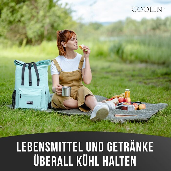 Терморюкзак Coolin' Kühlrrucksack 30L: для пікніків, пляжу, походів. Білий (М'ятний)