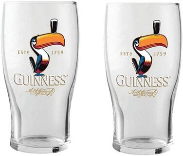 Келихи для пива Generic Guinness Toucan 2 шт з туканом