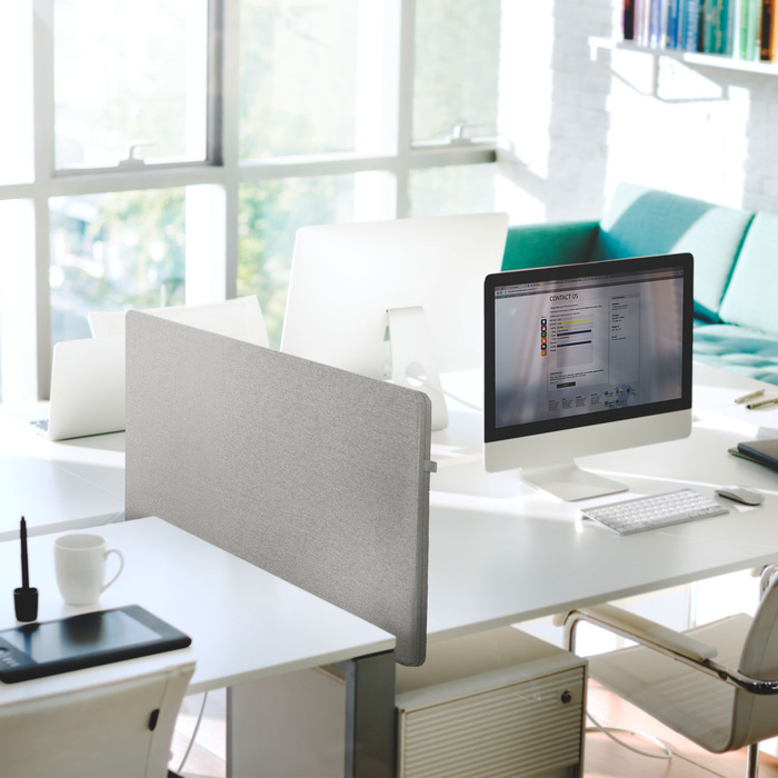 Акустична перегородка для офісу FLEXMIUT D 120 см світло-сіра hjh OFFICE