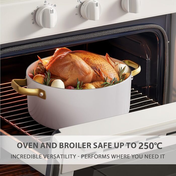 Набір посуду RIOVARM з нержавіючої сталі з антипригарним покриттям, кераміка, каструлі, сковорідки, сотейник, соусниця, лопатка, кухонні аксесуари