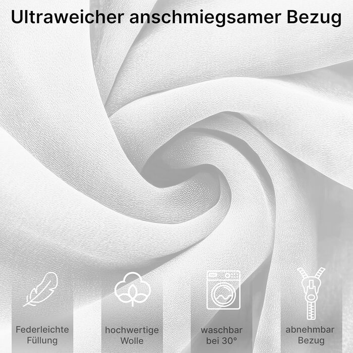 Подушка для вагітних ELONEO NEU для сну на боці, подушка для годування, XXL розмір, біла, знімний чохол, подушка для читання, пральна