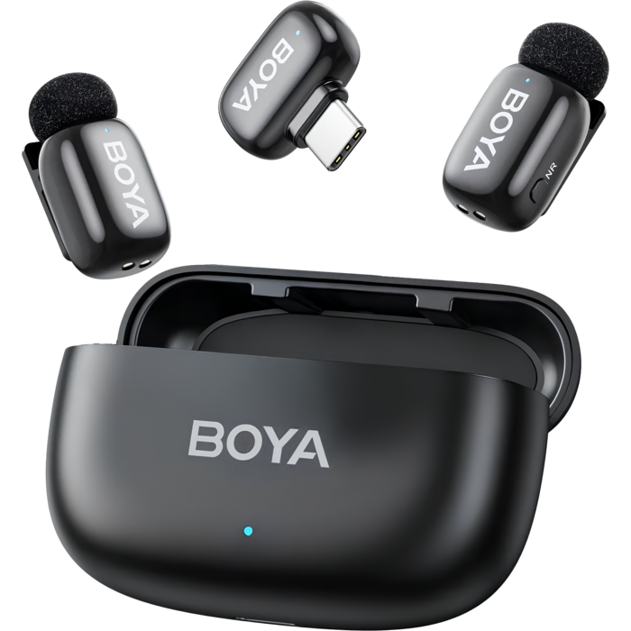 Бездротовий петличний мікрофон BOYA mini-14 Type-C Black