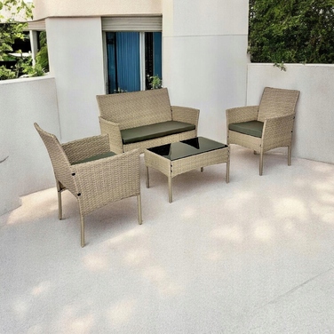 Комплект садових меблів із техноротанга MTG Trade Group, бежевий, 4 предмети