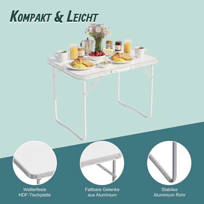 Зручний розкладний туристичний столик Relaxdays