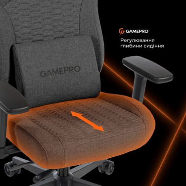 Крісло ігрове GamePro GC760DG Fabric Dark Gray