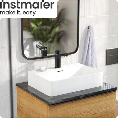 Змішувач для ванної кімнати Instmaier Amelie, одноlever, з міді (чорний/хром)