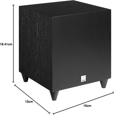 Сабвуфер DALI SUB C-8 D 8 НЧ-динамік, 170 Вт RMS/220 Вт, елегантний дизайн, попелясто-чорний