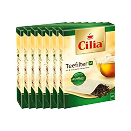 Фільтр для чаю CILIA 100 шт. Розмір М підходить для використання з тримачем і без нього (7 упаковок )