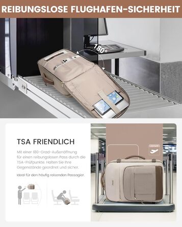 LOVEVOOK Рюкзак для ручної поклажі, 40L, великий рюкзак для жінок, водонепроникний, для ноутбука 17 дюймів, рюкзак-валіза для подорожей, роботи, бізнесу, вихідних, оливковий, світло-зелений, бежевий, оливковий (Хакі, бежевий, пісочно-коричневий)