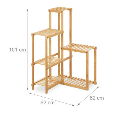 Relaxdays Corner Полиця для рослин з бамбука